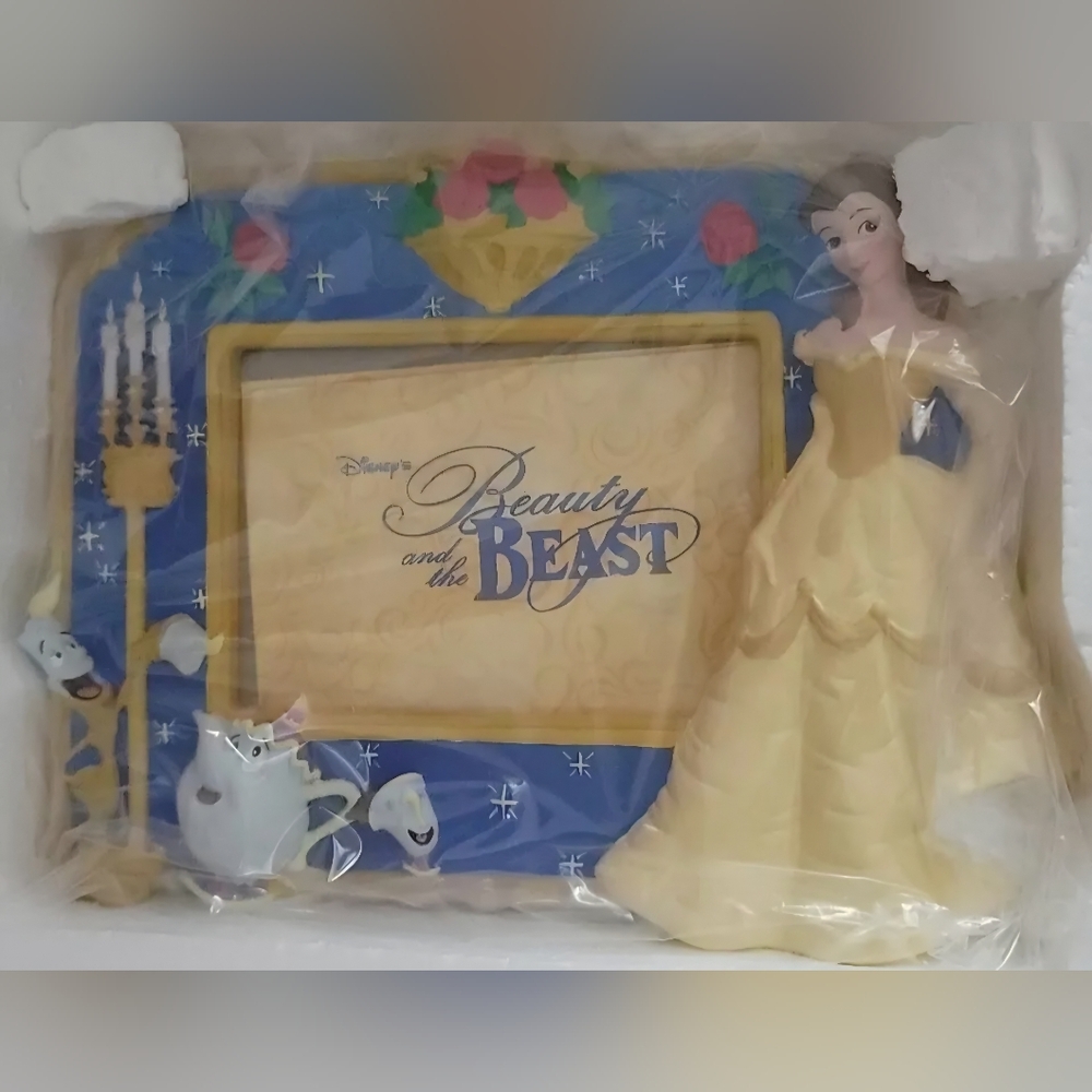 NIB Vintage Disney's Beauty and the Beast Picture Frame La Belle et La Bete